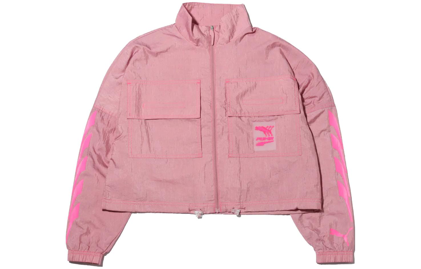 PUMA Jackets Women s Pink Stand Collar Moderate 599187-16 XL