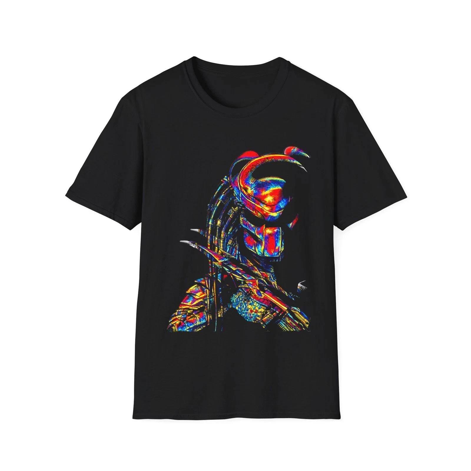 heat vision Predator vision T-Shirt | Sci‑Fi Alien Warrior Tee XXL