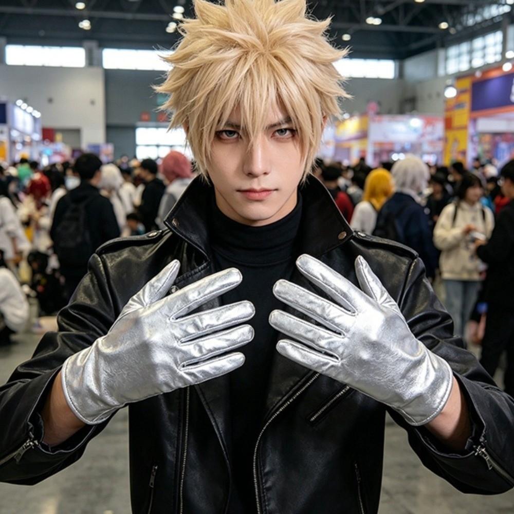 Solid Color Patent Leather Gloves Shiny Women Mittens Slim Short Gloves  Dance Stage Performance