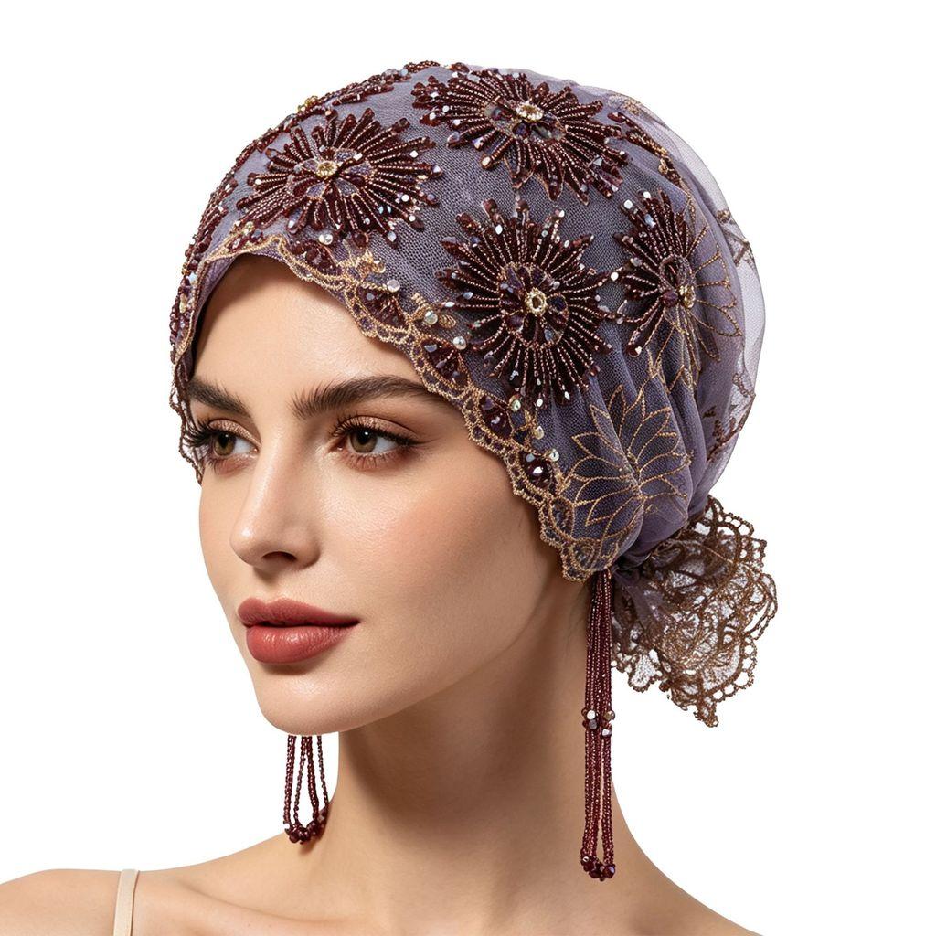 Style Embroidered Tassel Fish Tail Hat With Sunshade For Summer And Winter Fashion