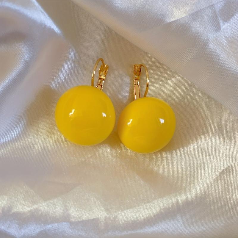 Orecchini a goccia rotondi geometrici dal design semplice e alla moda per donna, accessori versatili per l'uso quotidiano, feste e regali