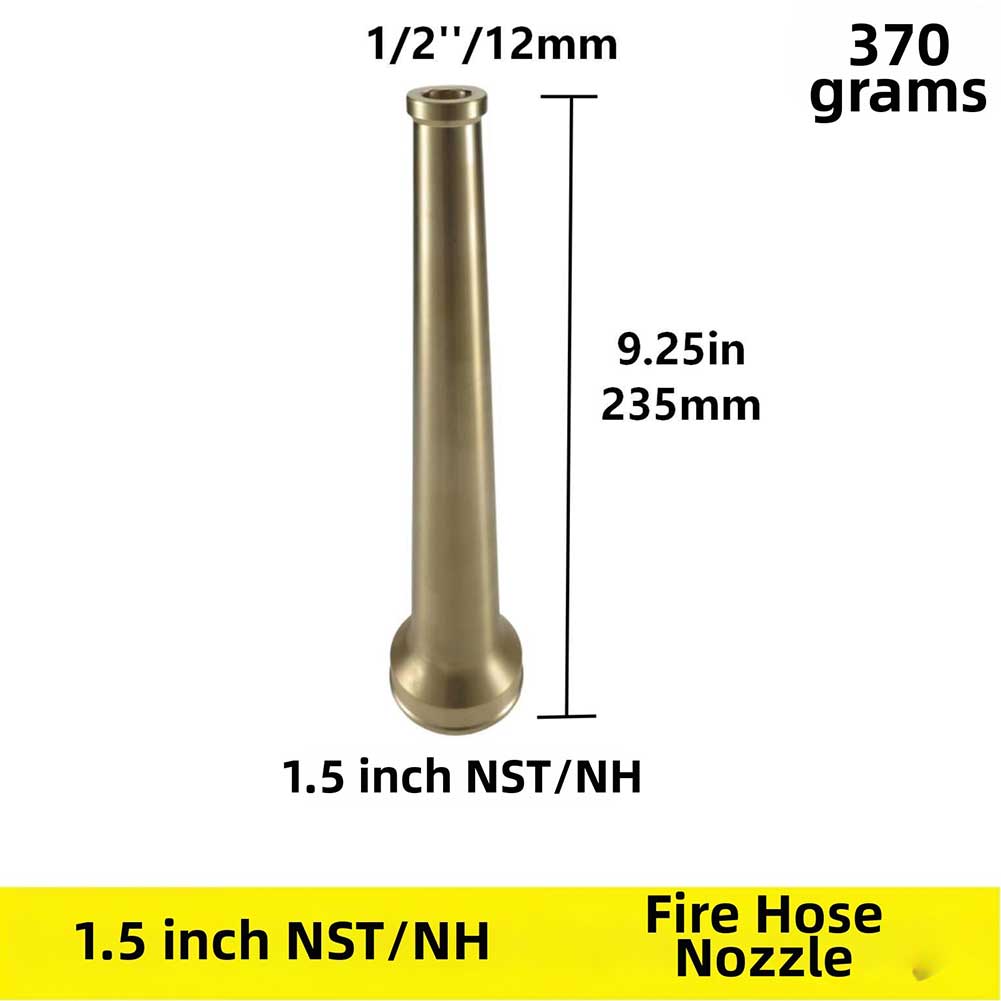Industrial Brass Hose Nozzle 1-1/2 Inch NST For Fire Fighting Equipment Sprinkler Head Water Flow Control Garden Watering Fittin