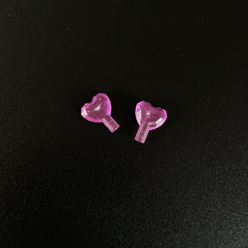 Rainbow Pig MOC Parts 15745 28682 Rock 1 x 1 Jewel Heart Shaped Compatible Bricks DIY Assmble Building Blocks Particle Kid Toys