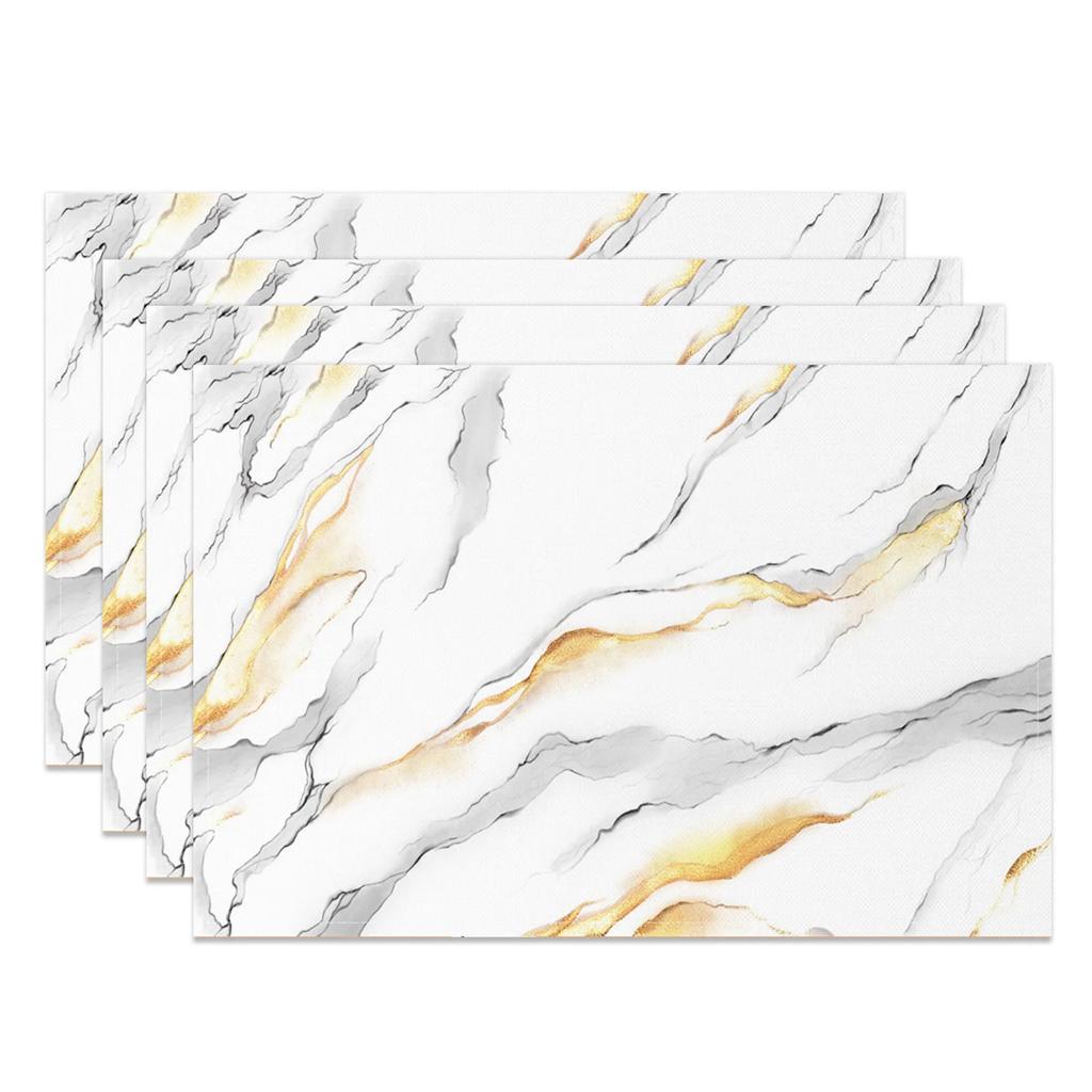 1PC Abstract Art Table Mats Modern Marble Ink Wash Pattern Waterproof Heat Placemats Dining Table Table decoration