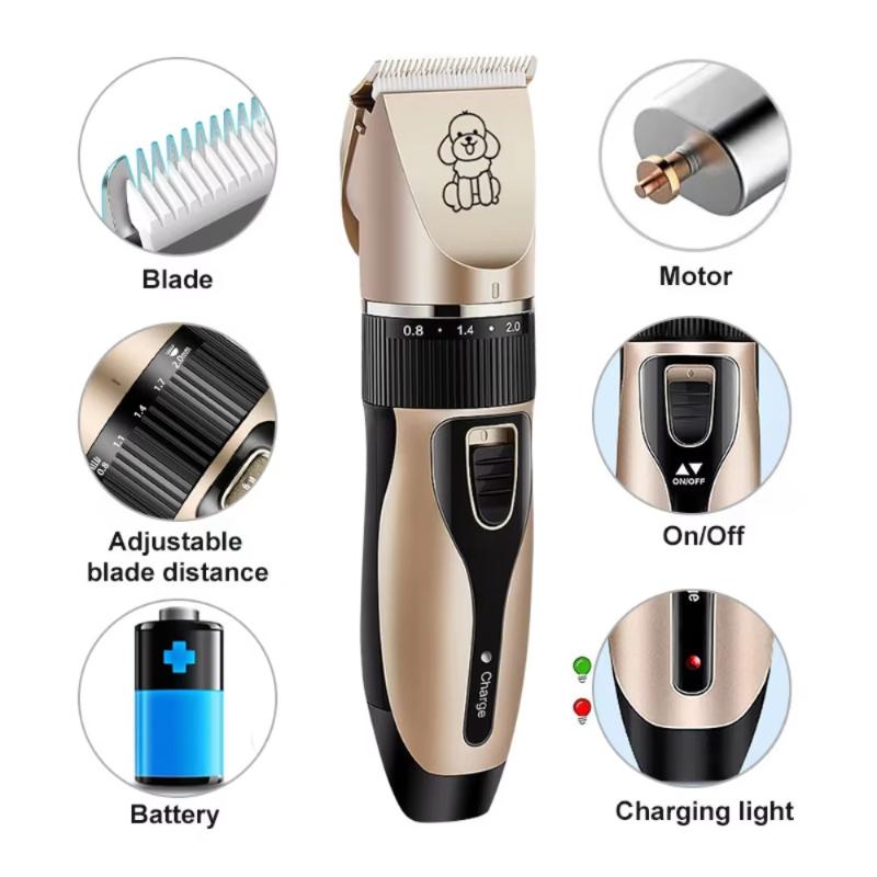 Cat Dog Hair Clipper Electrical Professional Hair Clipper for Pets Silent Hair Cutter USB Rechargeable Pet Grooming Clipper Set