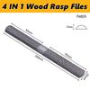 Xiaomi 4 in 1 Wood Rasp File, Premium Grade High Carbon Hand File and Round Rasp,Half Round Flat & Needle Files for Sharpening Wood