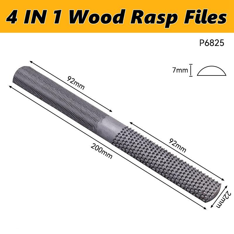Xiaomi 4 in 1 Wood Rasp File, Premium Grade High Carbon Hand File and Round Rasp,Half Round Flat & Needle Files for Sharpening Wood