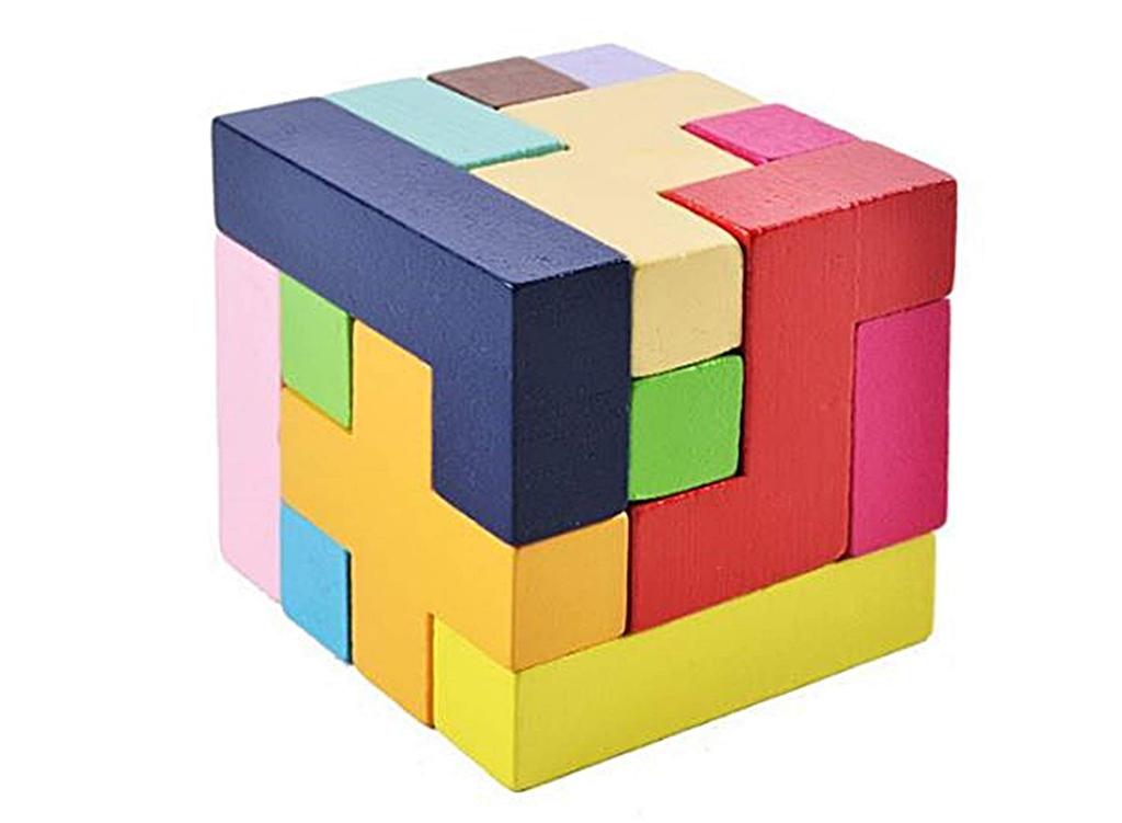Wooden Slide 3D Tetris Block Stacking Educational Dementia Brain Training [TradeWind] Puzzle, Puzzle, Blocks, Cube, Toy, Colorful, Anti-aging,