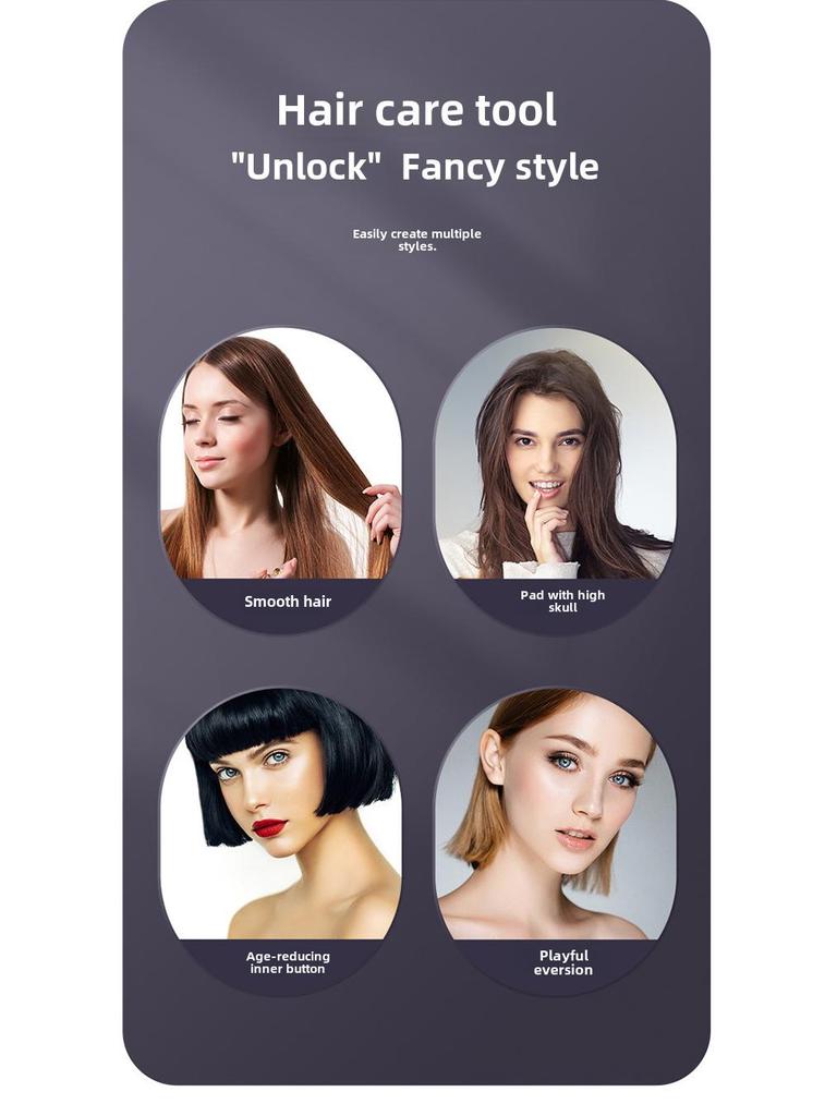 Portable LCD Ceramic Ion Hair Straightener & Curler Comb