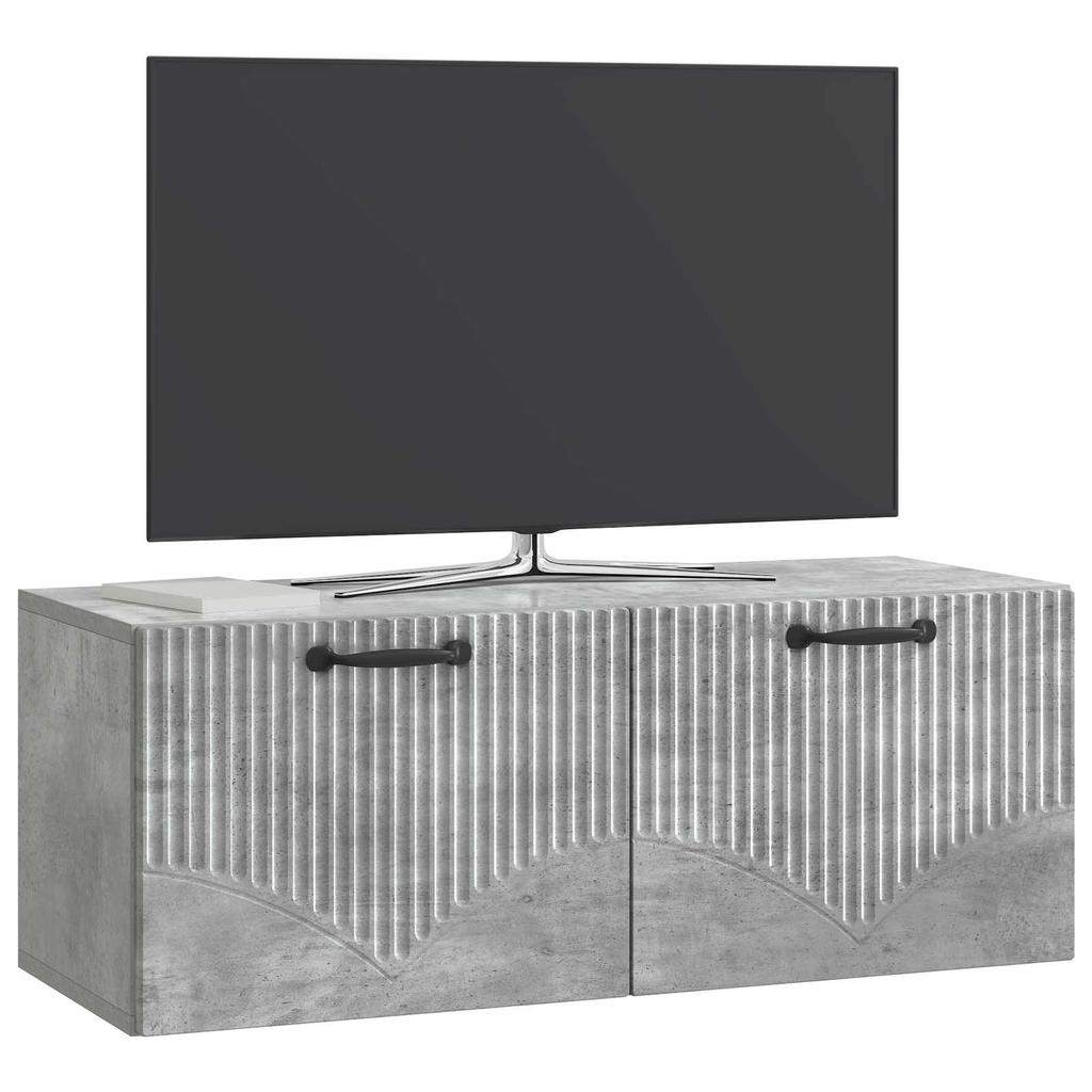 Wall Mounted TV Cabinet Concrete Grey 78.5 x 31 x 30 cm