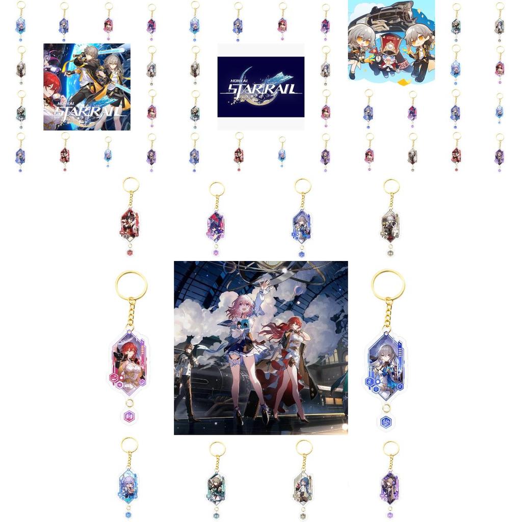 Auffälliger Honkaistarrail Eisen Anhänger Schlüsselanhänger Mehrere Farboptionen verfügbar