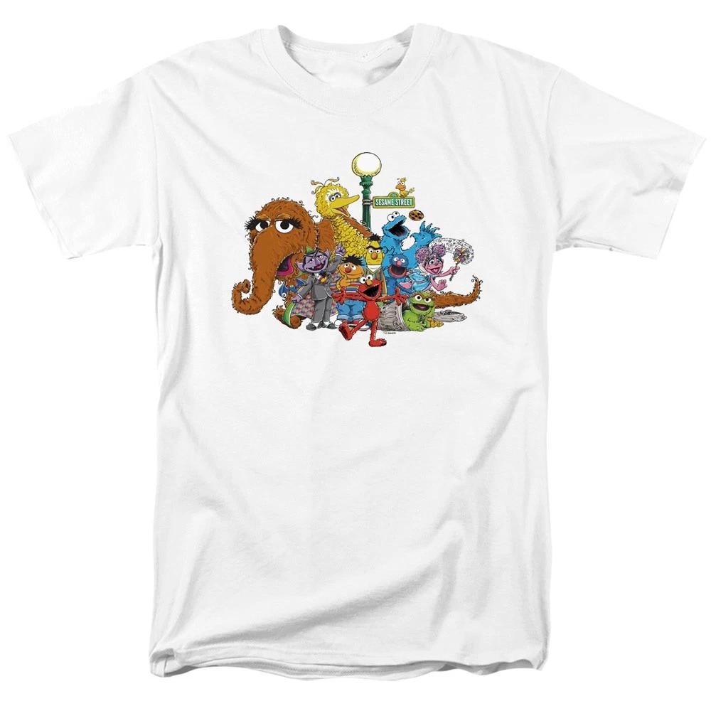 Sesame Street - Group Street Light - Unisex Short Sleeve Children s T-shirt - White 100