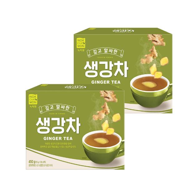 Nokchawon Deep Rich Ginger Tea 30 Sticks — Bold Spicy & Warming Instant Tea