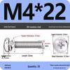 304 Stainless Steel Phillips Round Head Screw with Flat Washer M3/M4/M5/M6
