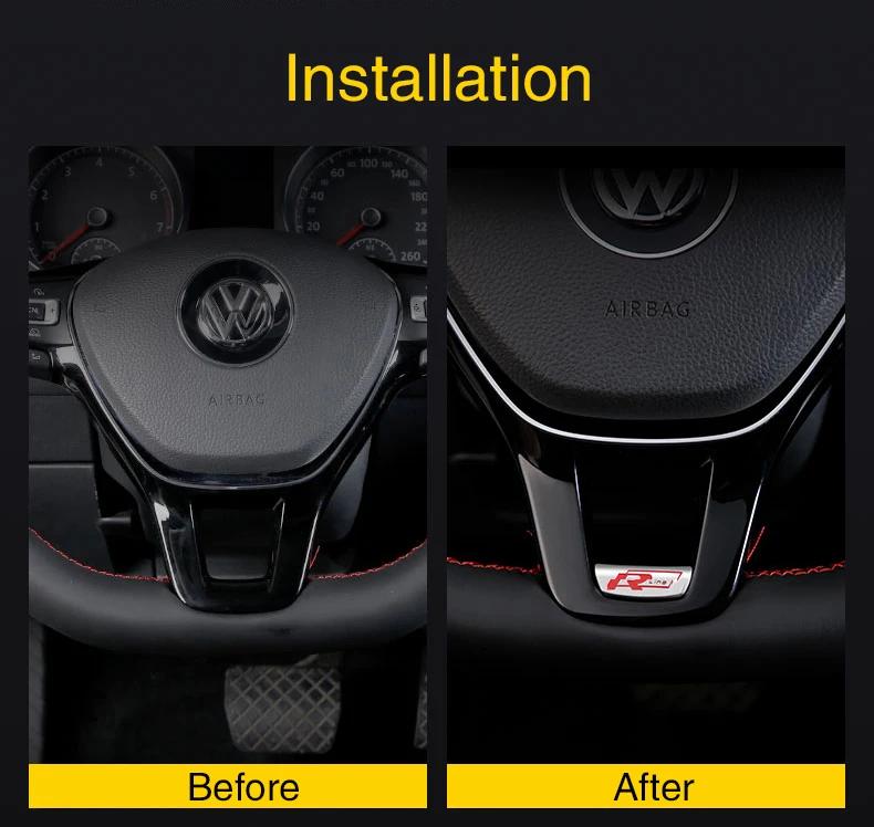 2025 Caliente Emblema Rline de Aleación de Aluminio 3D Pegatina para Volante de Coche Accesorios Para Volkswagen GTI Polo Golf Passat Scirocco Jett