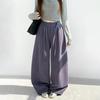 Premium Women's Cotton Wide-Leg Drawstring Pants - Versatile Fall/Winter Casual Wear