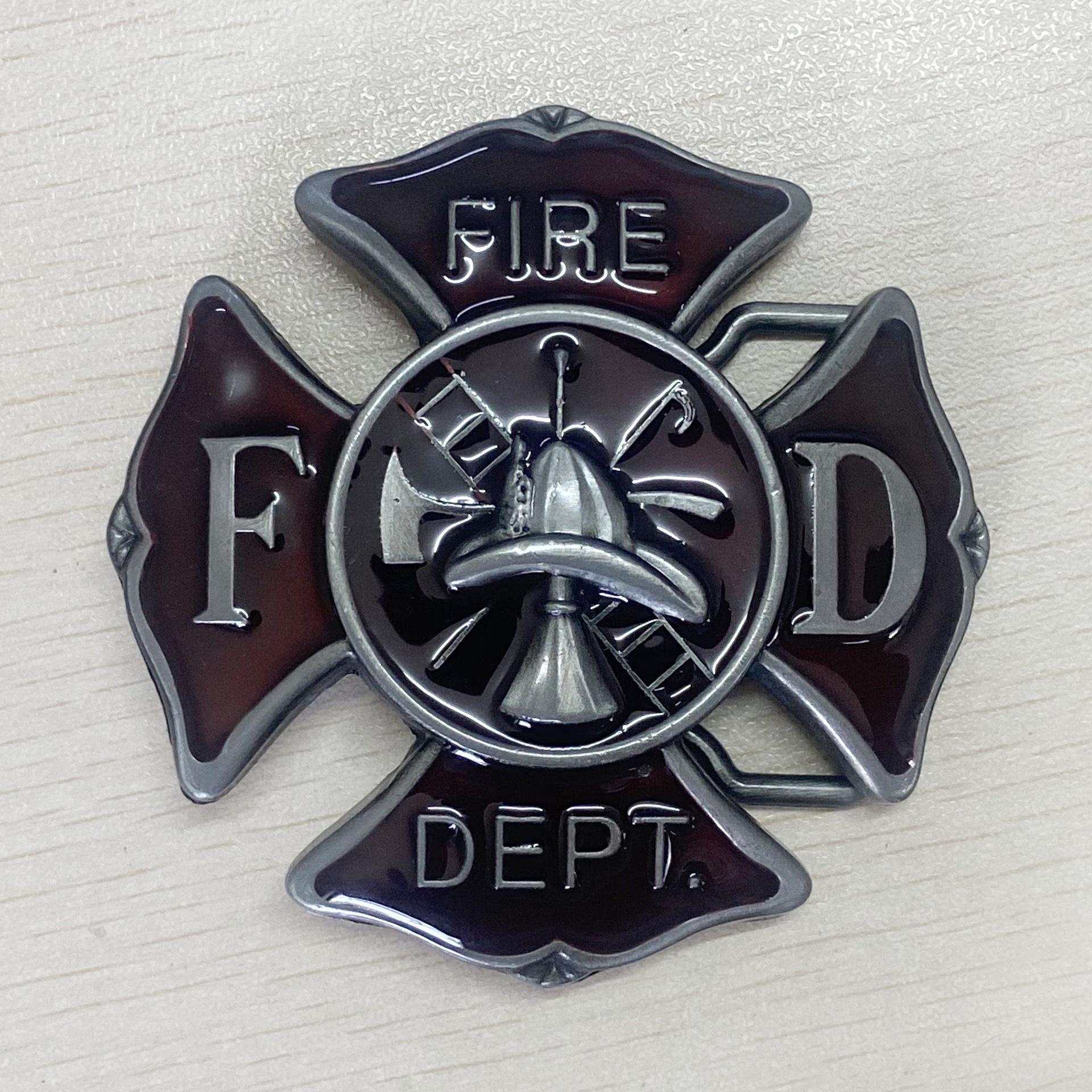 Fire Department Alloy Belt Buckle - Trendy Fire Alarm Series