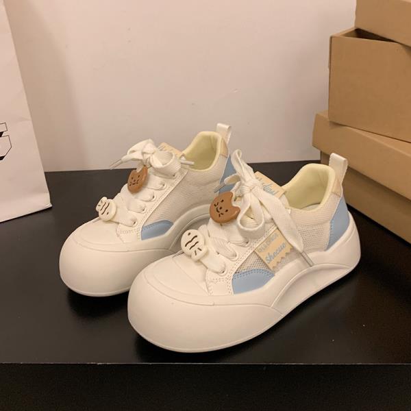 

Fashion Shoes Sneakers Mesh Womens Trainers Platform Woman-shoes Breathable 2025 Running Thick Sole Casual Roses Leisure Summer Women s 35