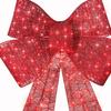 LED Christmas Bow Decoration Outdoor Holiday Yard Decor with Red Lights Timer-controlled Holiday Bow Lights