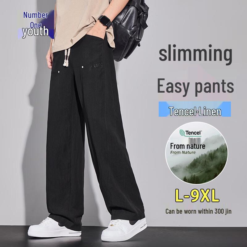 

Men s Plus Size Summer Tencel Linen Casual Pants 8XL