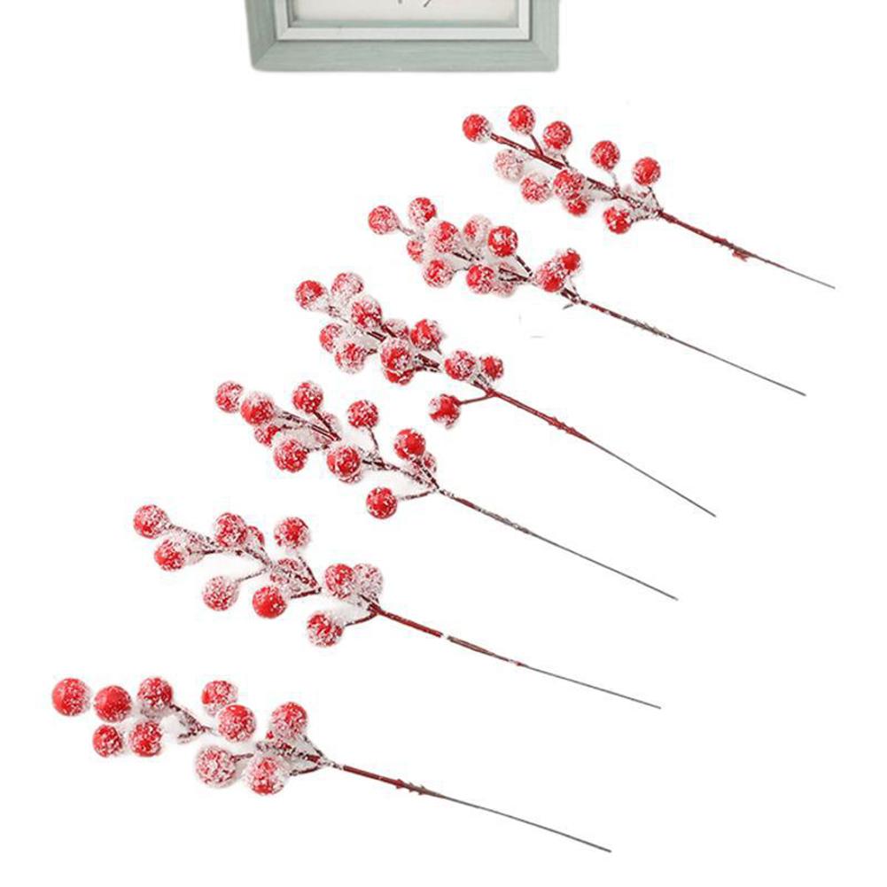 Christmas Ornament Supplies Bouquet Red Christmas Decoration Lifelike Design Versatile Use Beautiful Packaging