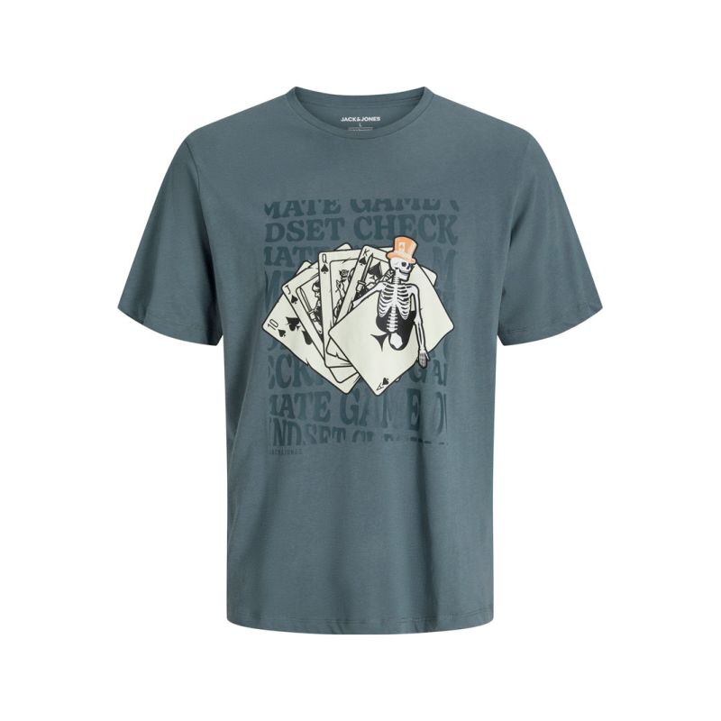 Men's Anthracite Grey Cotton T-shirt Sully JACK & JONES