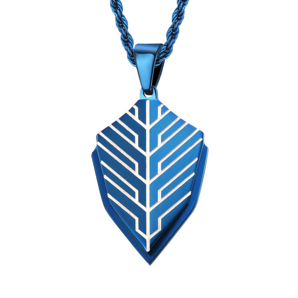 New Product Street Cool Men s Titanium Steel Pendant Creative War Shield Stainless Steel Necklace Cross-border Hot-selling Stainless Steel Pendant