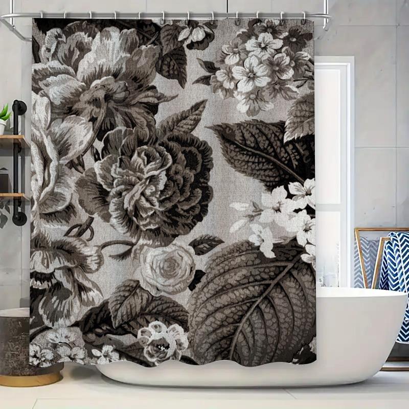 

Pink Abstract Fractal Shower Curtain Set Luxurious Bathroom Decorations Digital Printed Waterproof Fabric With Hook For Bathtub W60H190(CM)-1 Pcs