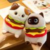 Cute Cat Plush Pillow: Siamese & Black Cat Hugging Doll