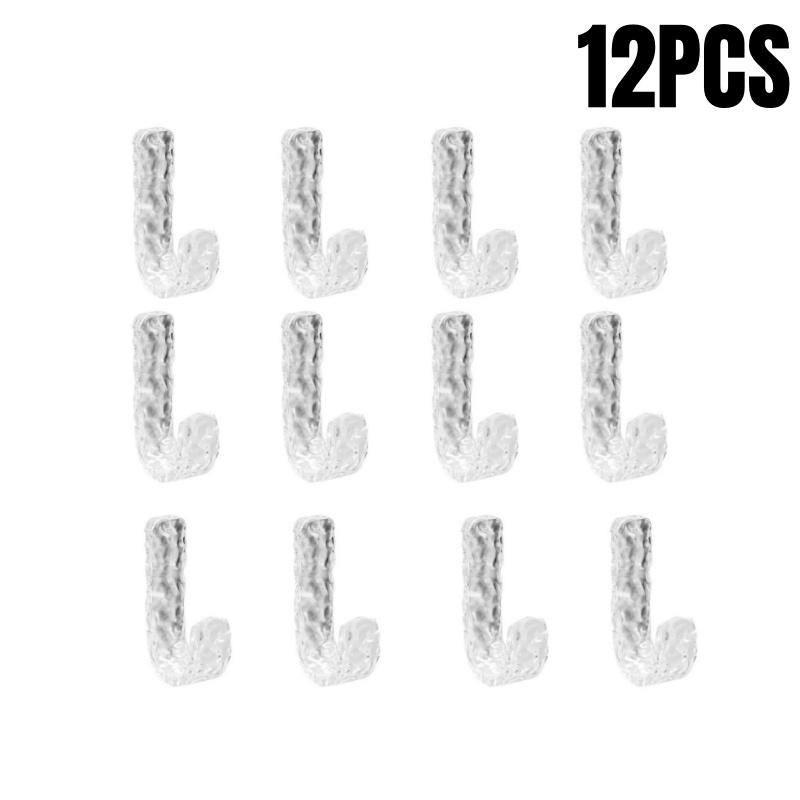 4/8/12Pcs Acrylic Diamond Wall Hook Tranparent Waterproof Adhesive Hooks For Hanging Towels Coats Home Bathroom Organizer