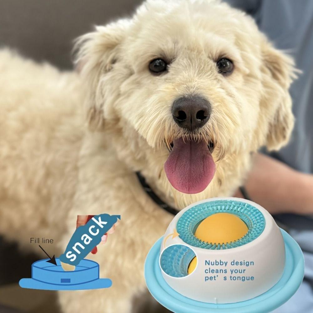 Promotes Dental Health Pet Lick Toys Interactive Snack Bowl Yogurt Licking Plate For Dogs Cats