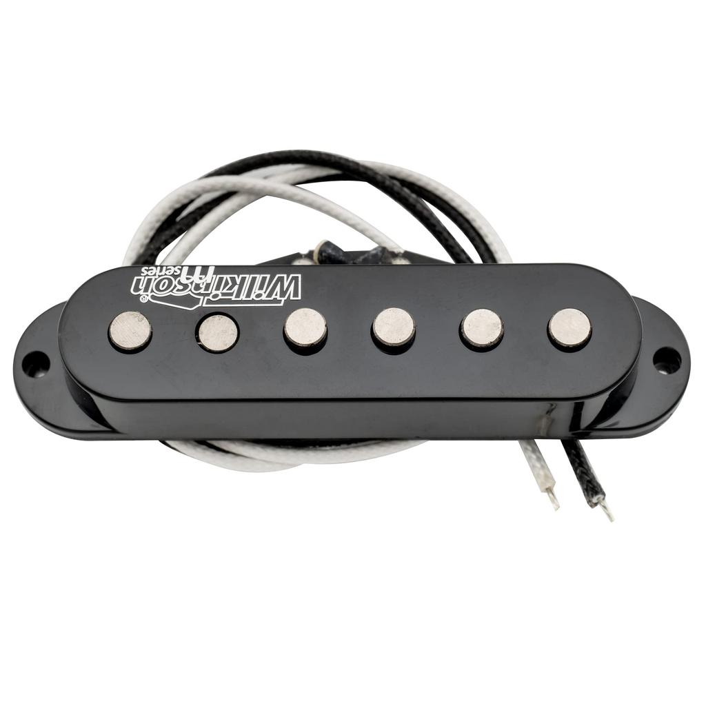 Wilkinson Vintage Tone Alnico 5 Staggered Single Pickup for Electric Guitar Black Strat-Style Necks,