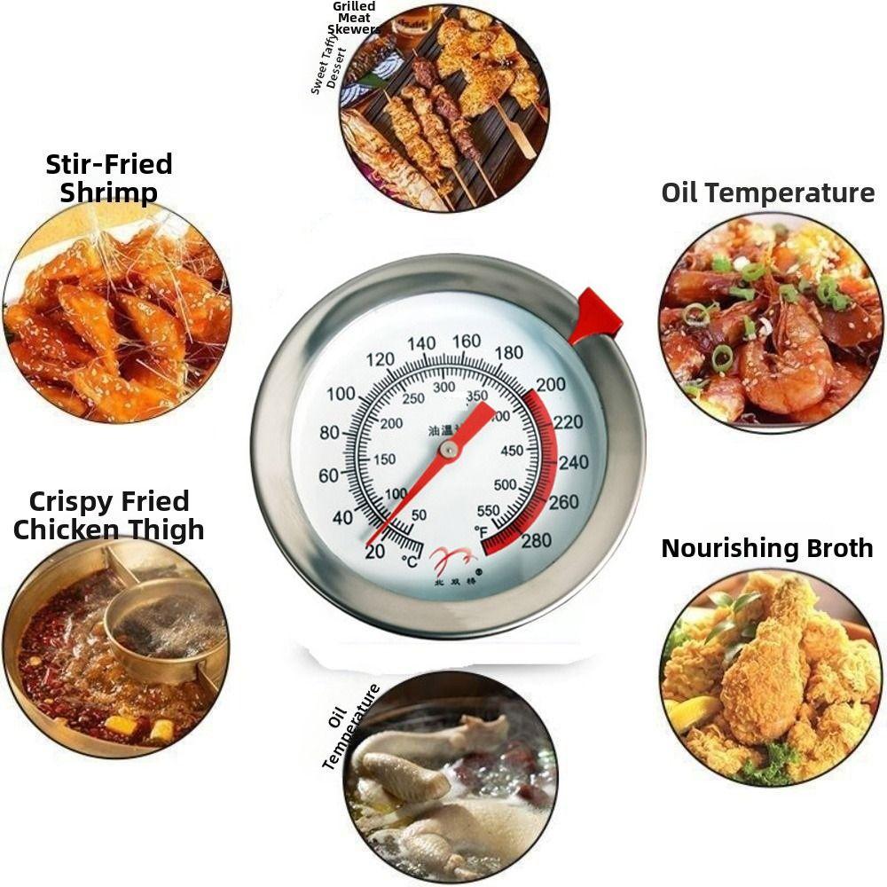 0~300℃ Kitchen Probe Thermomete Large Dial BBQ Thermometer Tester Kitchen Cooking