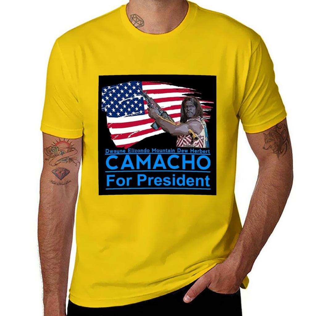 Camacho For President Tshirt Summer Clothes Cute Clothes Korean Fashion Boys Animal Print Mens Vintage T Shirts