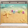 Sommer Strand Sand Hintergrund Fotografie Tropisch Hawaii Meeresufer Seestern Muschel Baby Geburtstag Feiertagsparty Hintergrund Foto Requisiten