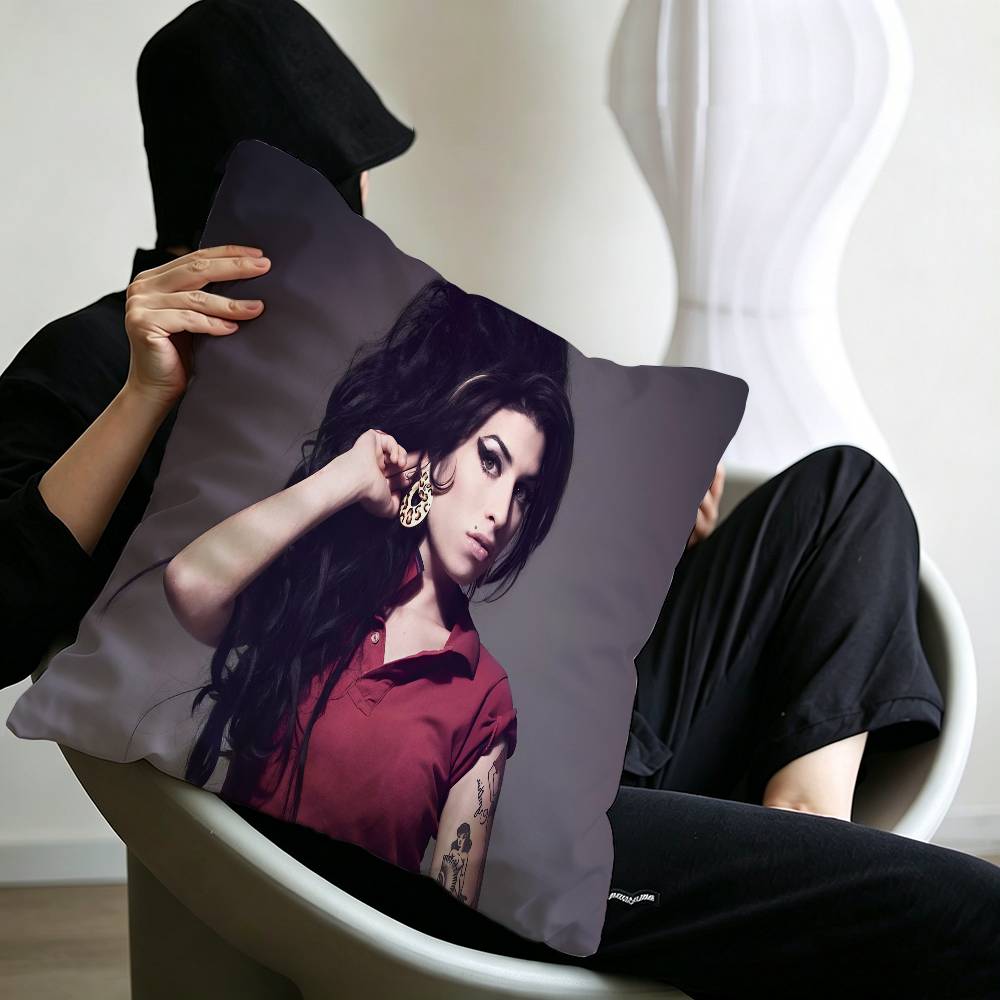 Singer AAmy WWinehouse Pillow Cover for Bedroom Room and Living Room Sofa Decorative Cushion Cover