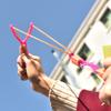 6 Stück Outdoor Leuchtende Rakete Blitz LED Licht Nacht Kinder Leuchtende Schleuder Spielzeug Leuchten Schleuder Elastischer Helikopter Drehendes Spielzeug