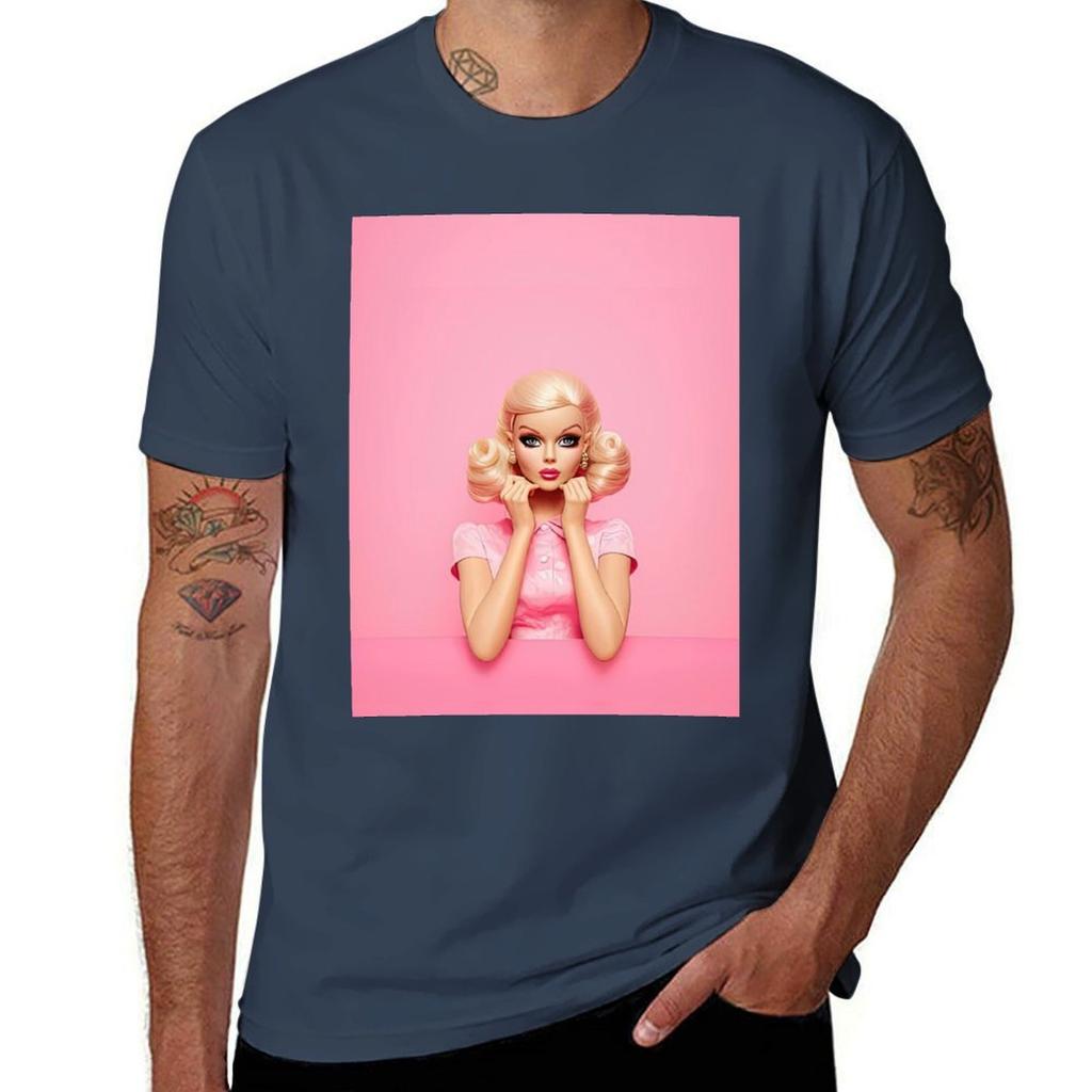 Wounisex Hot Pink Tshirt Basic Lightweight Short Sleeve Tee