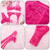 3 Pieces/Set Sexy Embroidery Bra Garter Lingerie Photography Thong Bowknot Underwear Kit Female Sleepwear