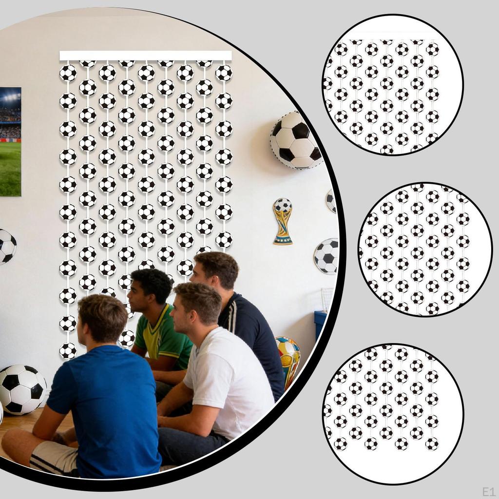 Soccer Rain Curtains Backdrop Sports Events,Ornament Versatile Generous Hanging Decoration Wall
