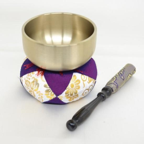 

Rin set with Rin futon x and Rin stick for small Buddhist altars [Houn 2.3 size] (white purple) золотий