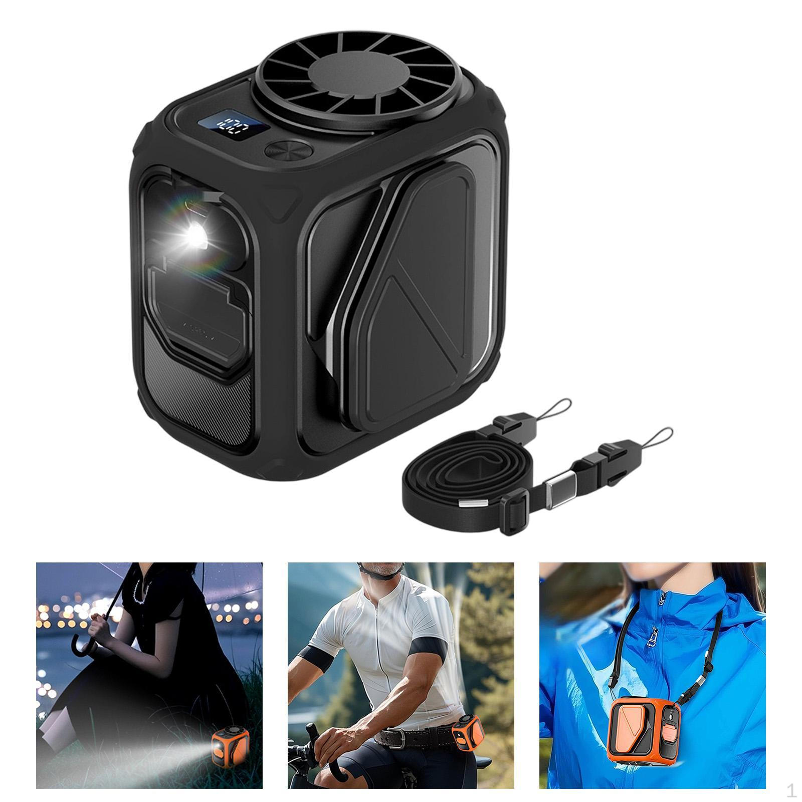 

Outdoor Waist-hanging Fan Multiuse Quiet Clip on for Barbecue Cycling Hiking чорний