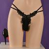 Large Size Sissy Pouch Panties Men Sexy Bullet Separation Mini Thong Butterfly Embroidery Low Waist G-String Crossdress Lingerie
