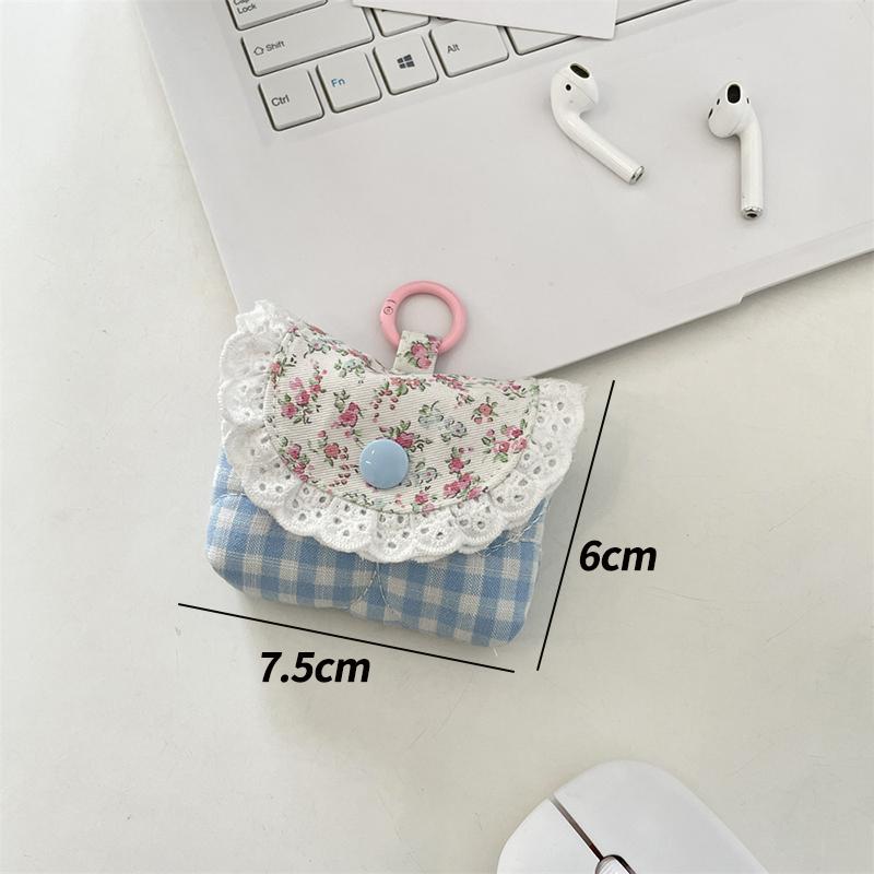 Earphone Case Pouch Mini Storage Bags Cute Coin Purse Earphone Storage Bag Flower Pouch For Bags Pendants