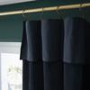 Lot de 2 rideaux ajustables + 8 anneaux pince "César" 140 x 270 cm Velours de Coton - César Minuit
