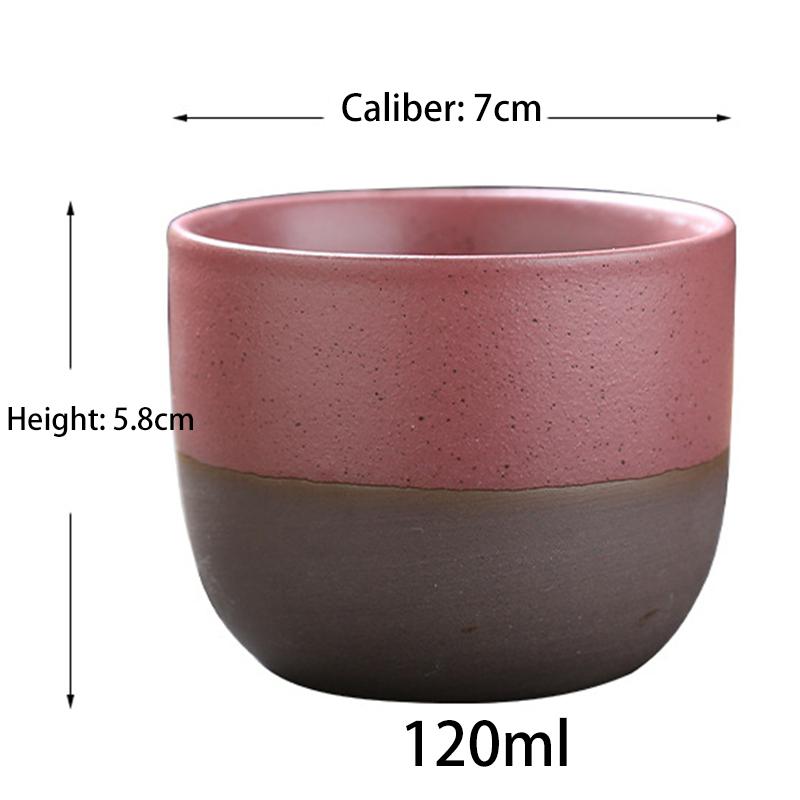 Japanese Ceramic Tea Cup Retro Matte Coarse Pottery Espresso Cups Handmade Coffee Ceramic Mug Drinkware Gift