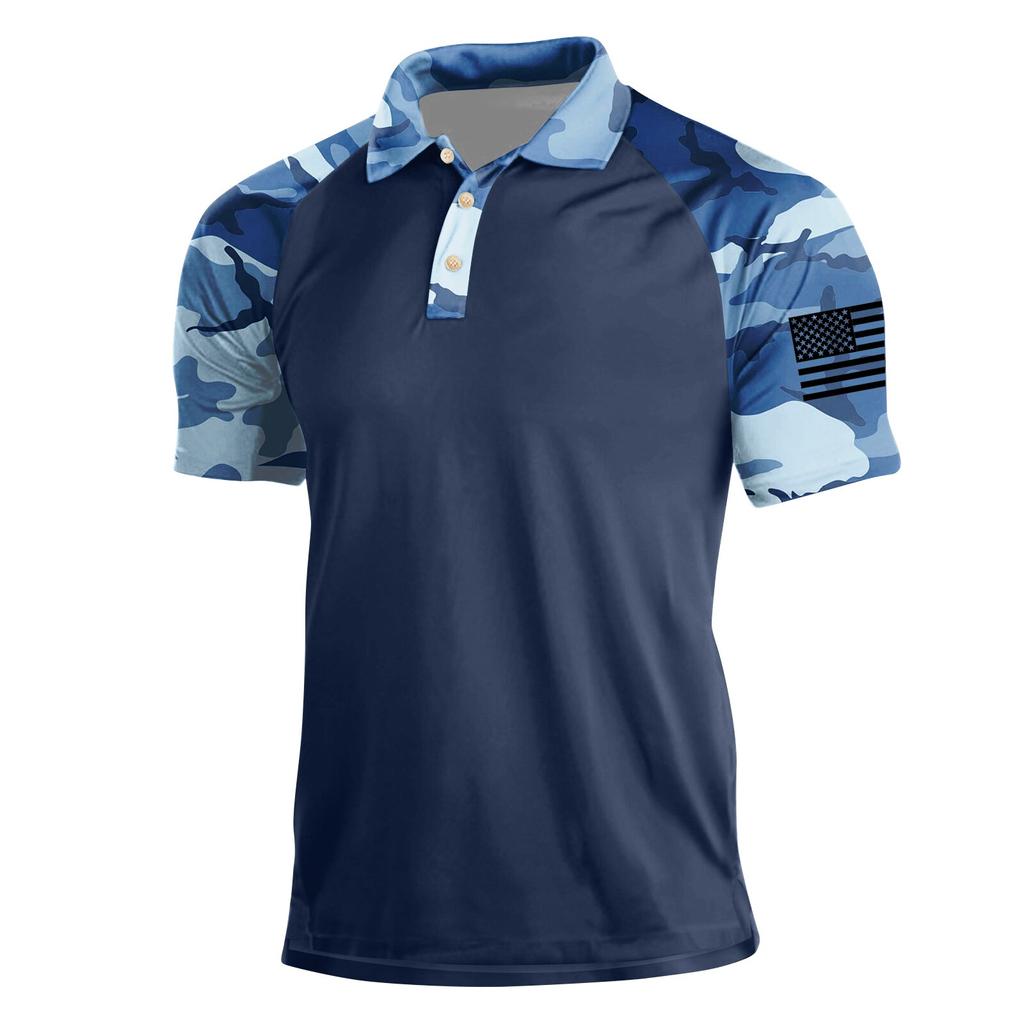 Men's Summer Print Short Sleeve Lapel Shirt Men's Casual Fashion Shirt