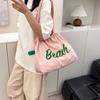 Korean version of the new letter printing casual large-capacity tote bag, light travel versatile lazy wind shoulder stray bag