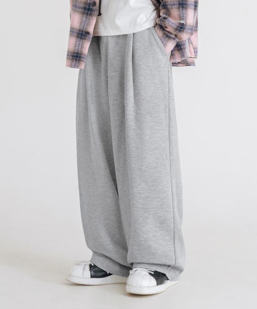 LEMAIN SECOND Deep One-Pleat Wide Daily Sweatpants_3 Colors (B Type)