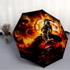 1pc M-mortal Kombat Umbrella, Sun Protection, And UV Shielding. It Has Eight Sturdy Ribs for Outdoor Use And Perfect As a Holiday Gift
